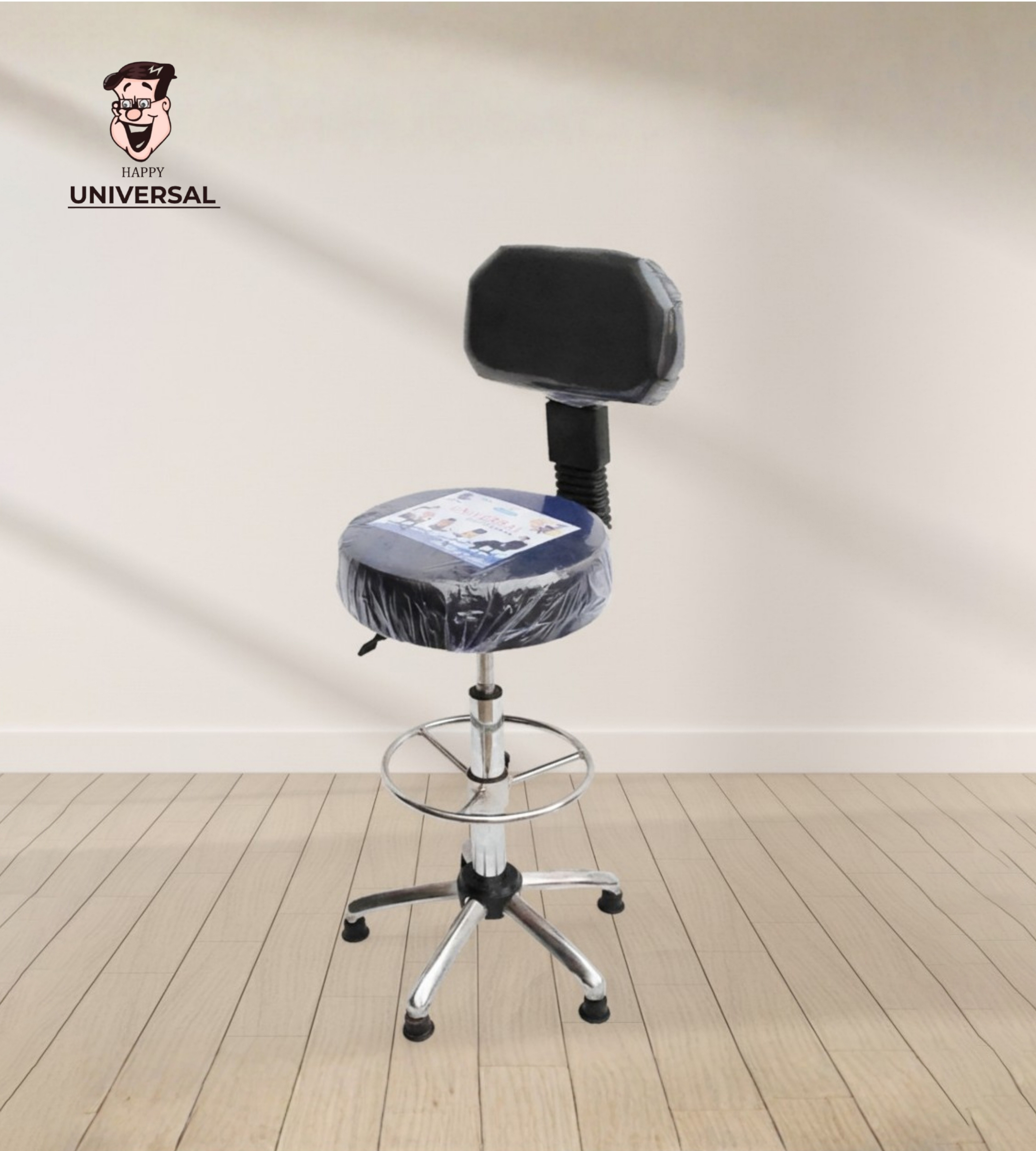 Bar Stool Without Arms 4 PU Cushion Seat